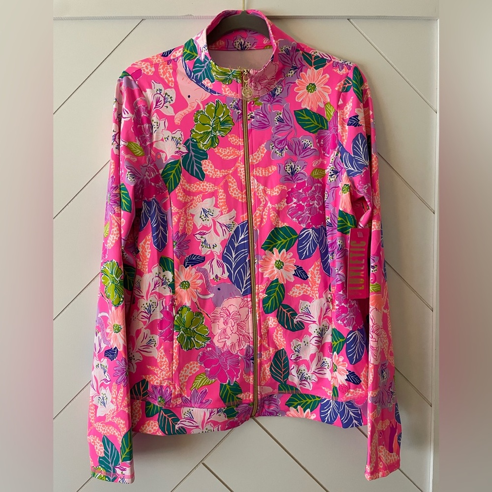 BNWT Lilly Pulitzer Brittana jacket Best of Friends breast cancer print size L